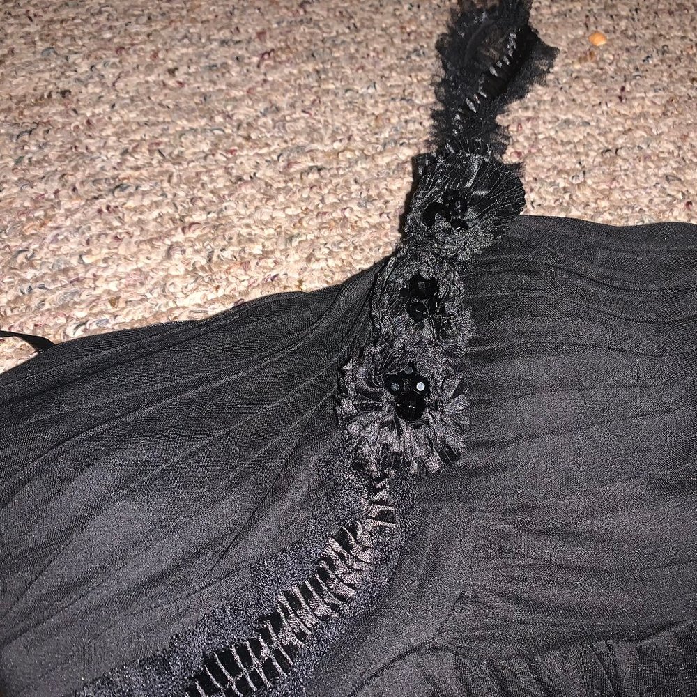 Elegant Black One Strap Dress